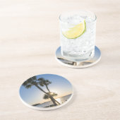 En Grès Dessous de verre Silhouette Ciseaux Palm Tree (Côté)