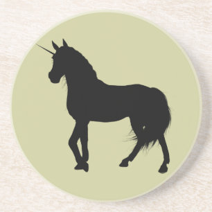 En Grès Dessous de verre Silhouette Unicorne