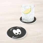 En Grès Dessous de verre sombre face souriant (Côté)