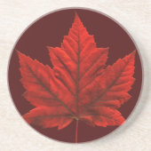 En Grès Dessous de verre souvenir Canada Feuille d'érable (Devant)