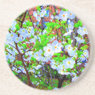 En Grès dessous de verre 'Spring Blossoms'