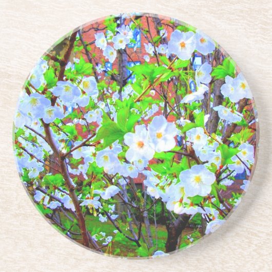 En Grès dessous de verre 'Spring Blossoms' (Devant)