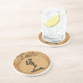 En Grès Dessous de verre squelettiques à genoux (Côté)