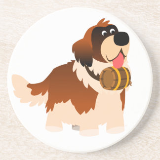 En Grès Dessous de verre St Bernard Cartoon
