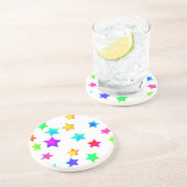En Grès dessous de verre Stars colorés (Côté)