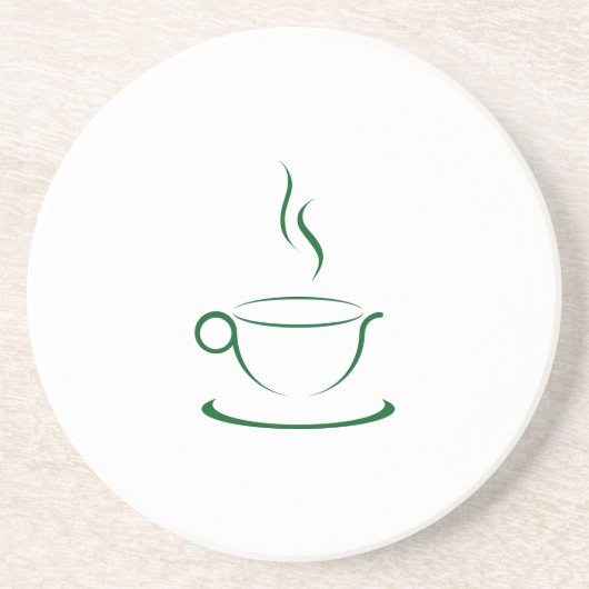 En Grès Dessous de verre stylisés de pâte à café (Devant)