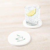 En Grès Dessous de verre stylisés de pâte à café (Côté)