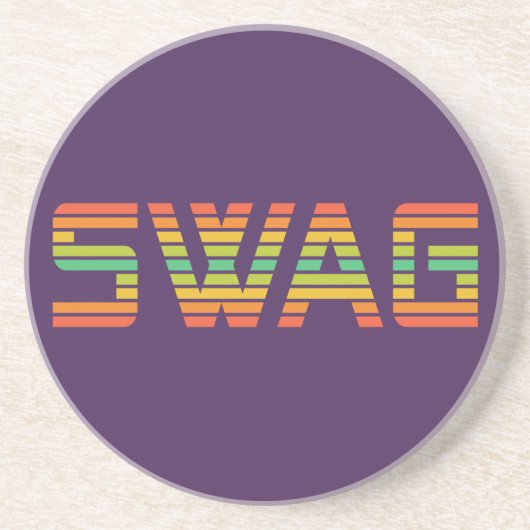 En Grès DESSOUS DE VERRE SWAG personnalisé (Devant)