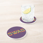 En Grès DESSOUS DE VERRE SWAG personnalisé (Côté)