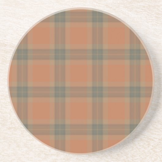En Grès Dessous de verre Tartan crème (Devant)