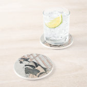 En Grès Dessous de verre théâtraux japonais Kabuki (Côté)