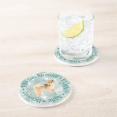 En Grès Dessous de verre Tibétain "bien-aimé" (turquoise) (Côté)