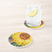 En Grès Dessous de verre tournesol (Côté)