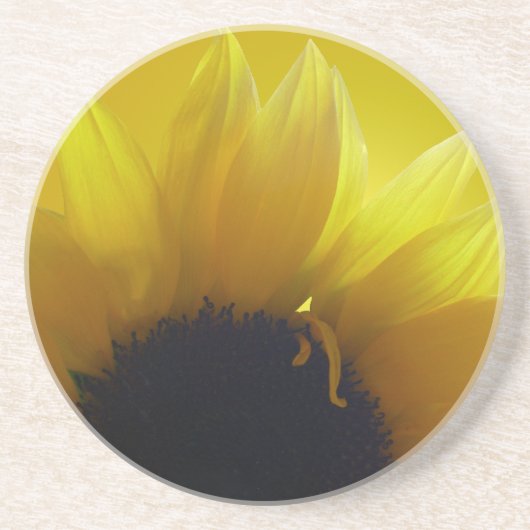 En Grès Dessous de verre Tournesol Cadeaux de fleur jaune (Devant)