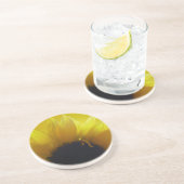 En Grès Dessous de verre Tournesol Cadeaux de fleur jaune (Côté)
