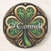 En Grès Dessous de verre trèfle celtique (Devant)