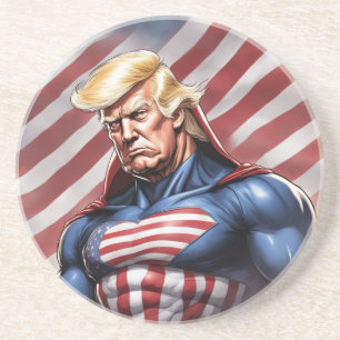 En Grès Dessous de verre Trump Epic Superhero