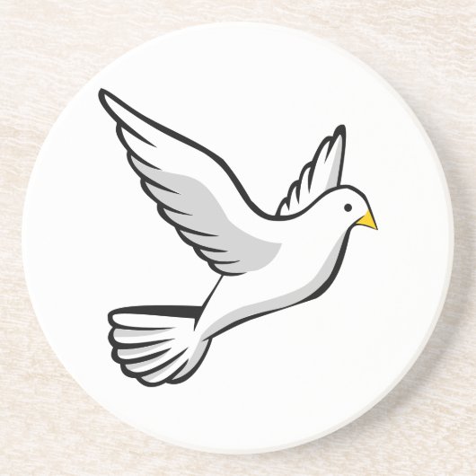 En Grès Dessous de verre Vector de colombe volant (Devant)