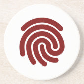 En Grès Dessous de verre vectoriel d'empreintes digitales (Devant)