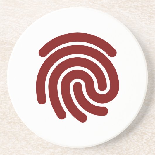 En Grès Dessous de verre vectoriel d'empreintes digitales (Devant)