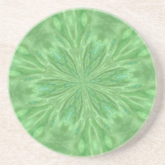 En Grès Dessous de verre vert Peacock (Devant)