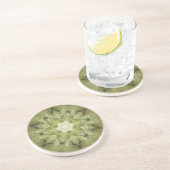 En Grès Dessous de verre verts de mandala (Côté)