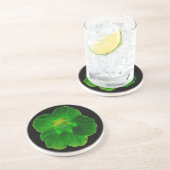En Grès Dessous de verre verts de Nasturtium (Côté)