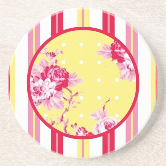 En Grès Dessous de verre vintage Cottage (Devant)