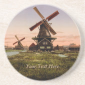 En Grès dessous de verre vintage néerlandais Windmills (Devant)