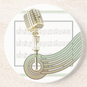En Grès Dessous de verre vintages du rétro style MIC