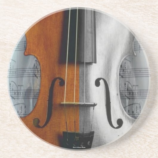 En Grès Dessous de verre violon (Devant)