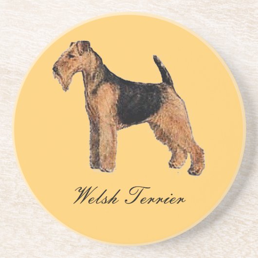 En Grès Dessous de verre Welsh Terrier Sandstone (Devant)