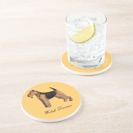 En Grès Dessous de verre Welsh Terrier Sandstone (Côté)