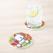 En Grès Dessous de verre Westie KiniArt Citrus (Côté)