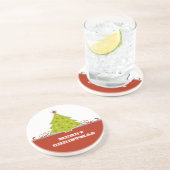 En Grès Dessous de verre Whimsical Christmas Tree (Côté)