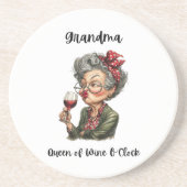 En Grès Dessous de verre Wine O’Clock Reine Grand-mère (Devant)