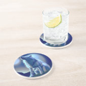 En Grès Dessous de verre Wolf Howling (Côté)