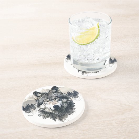 En Grès Dessous de verre Wolf Sandstone (Côté)