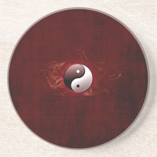 En Grès dessous de verre yin yang (Devant)