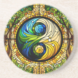 En Grès Dessous de verre Yin Yang