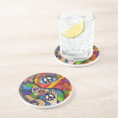 En Grès Dessous de verre Yin Yang (Côté)