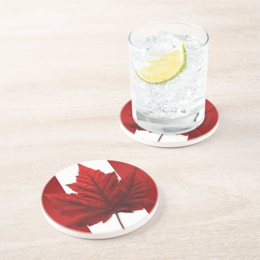 En Grès Drapeau Canada Dessous de verre souvenir Canada Ca (Côté)