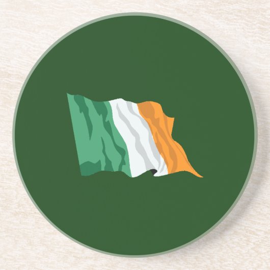 En Grès Drapeau de l'Irlande Dessous de verre Sandstone (Devant)