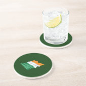 En Grès Drapeau de l'Irlande Dessous de verre Sandstone (Côté)