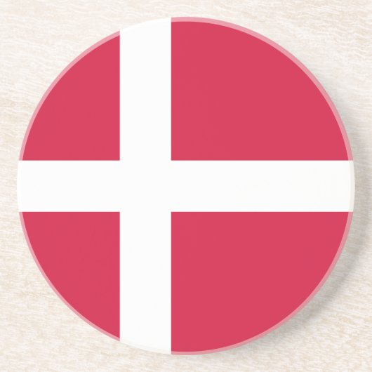 En Grès Drapeau du Danemark Dessous de verre (Devant)