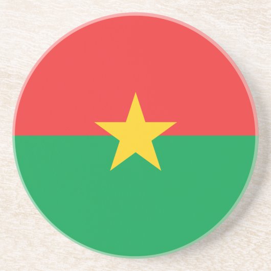 En Grès Drapeau du Dessous de verre Burkina Faso (Devant)