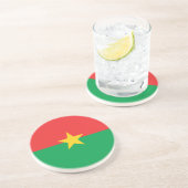 En Grès Drapeau du Dessous de verre Burkina Faso (Côté)