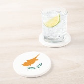 En Grès Drapeau du Dessous de verre de Chypre (Côté)
