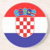 En Grès Drapeau du Dessous de verre de Croatie (Devant)