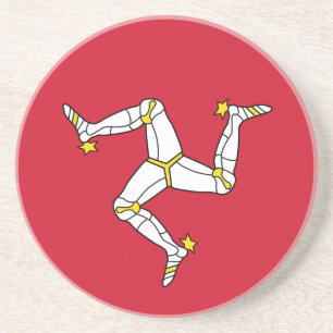 En Grès Drapeau du Dessous de verre de l'île de Man